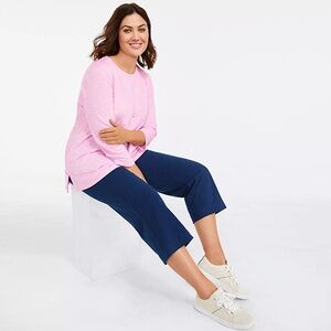 Lands' End Women's 2x Starfish Mid Rise Pull On Crop Pants